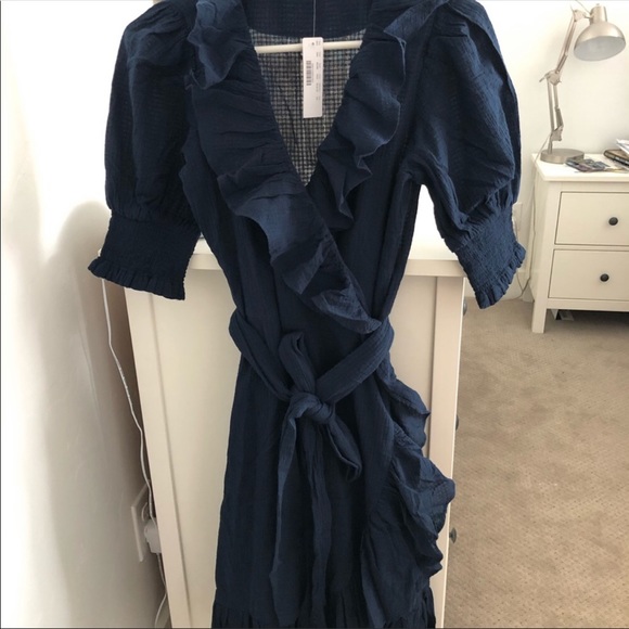 JCREW RUFFLE WRAP DRESS - Picture 2 of 2